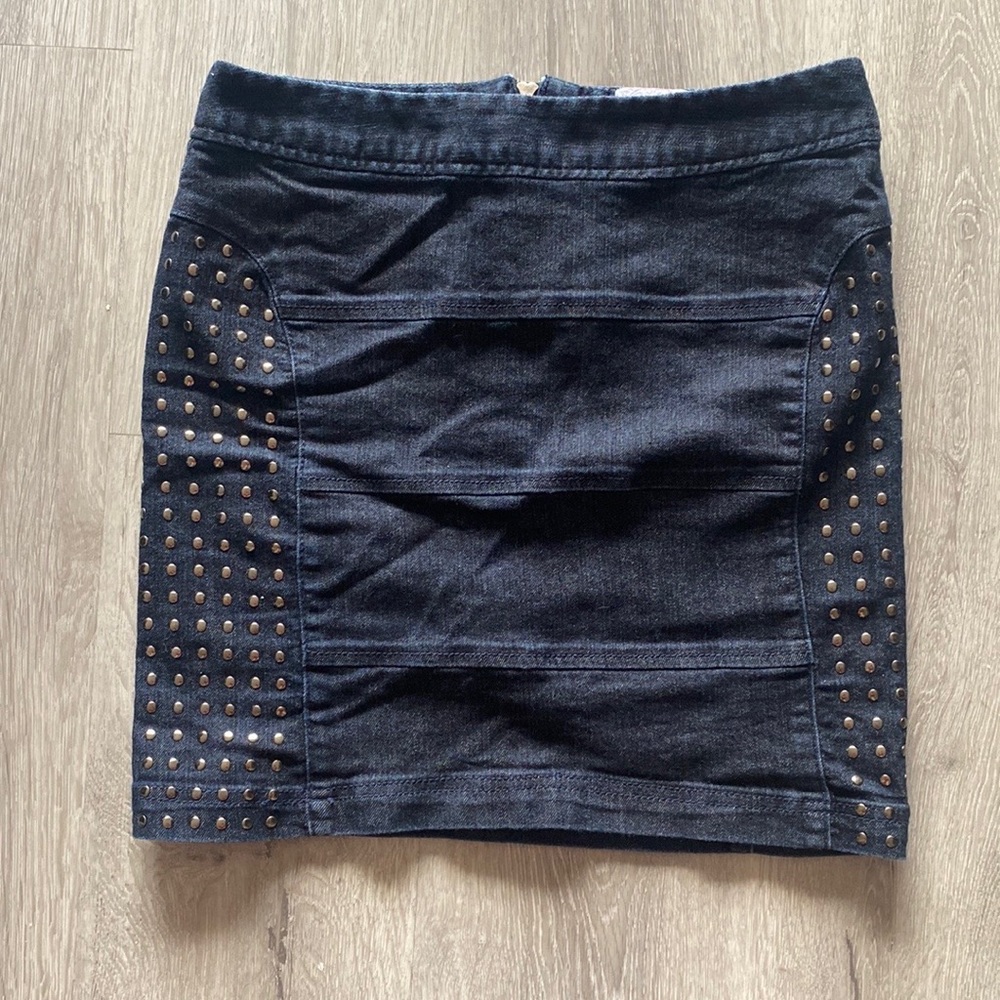 Jean Skirt with Studs